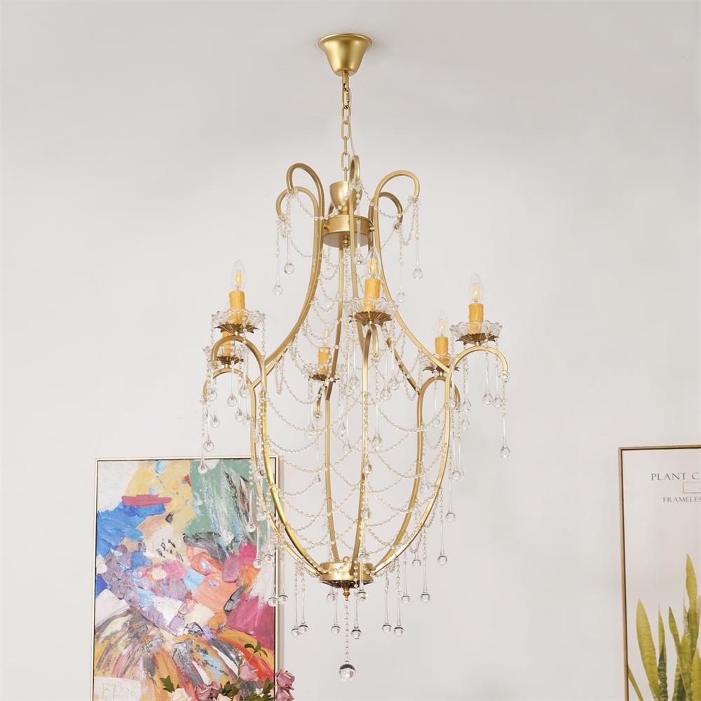 Qvistuvyo Chandelier Métal Verre Créativité Individuelle - Neutralighting