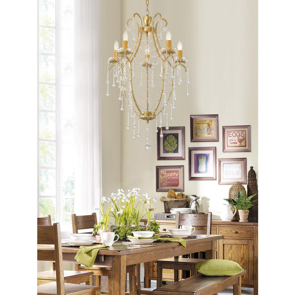 Qvistuvyo Chandelier Métal Verre Créativité Individuelle - Neutralighting