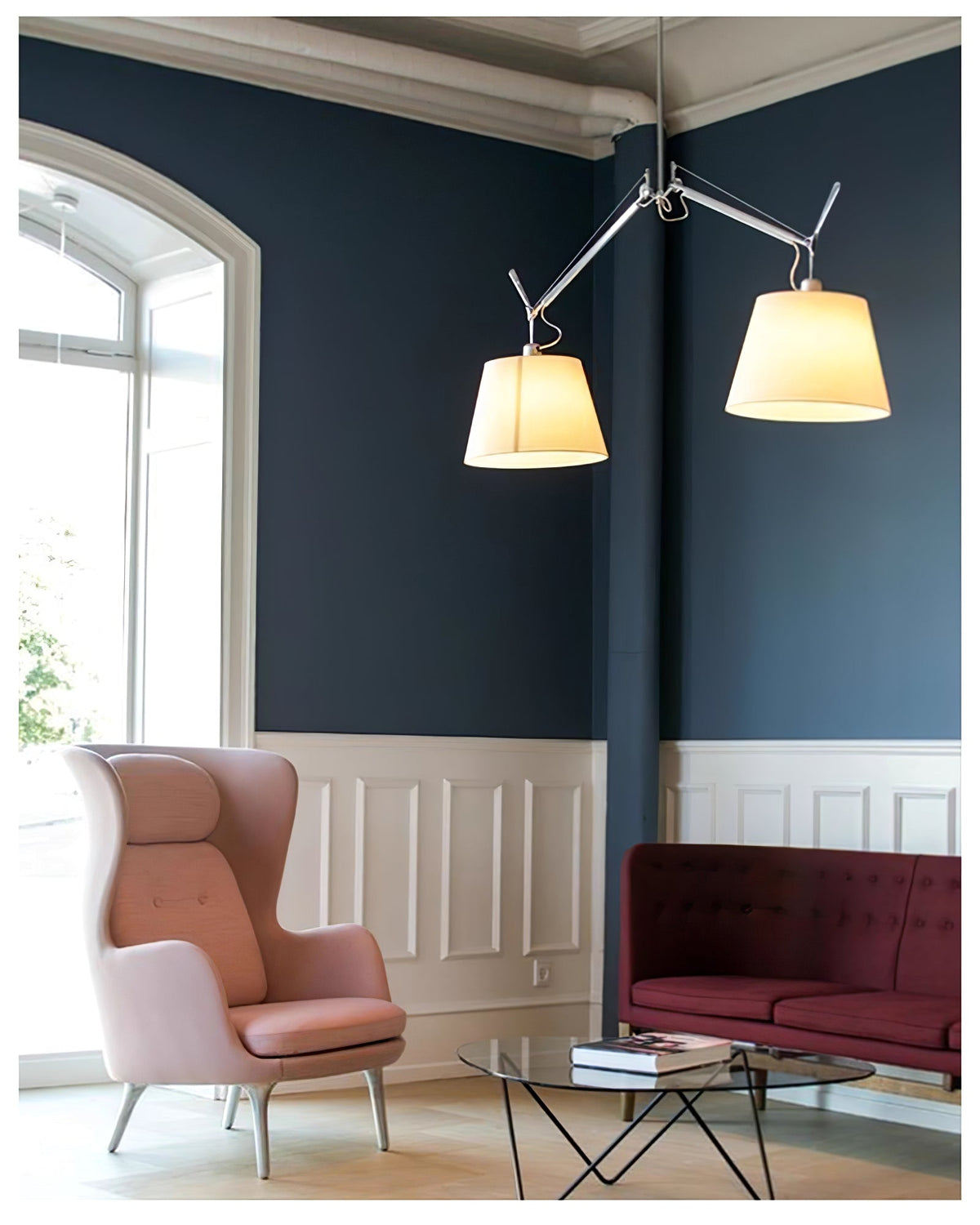 Evmirion Premium Élégance Abat-Jour Tissu Pendentif Lampe - Neutralighting