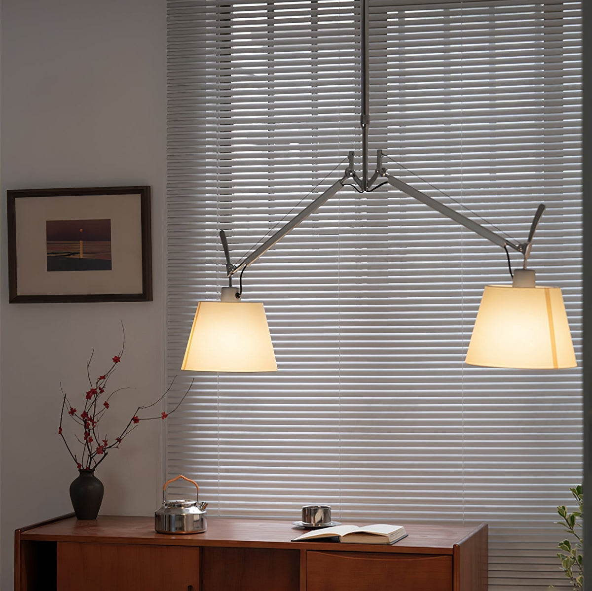 Evmirion Premium Élégance Abat-Jour Tissu Pendentif Lampe - Neutralighting