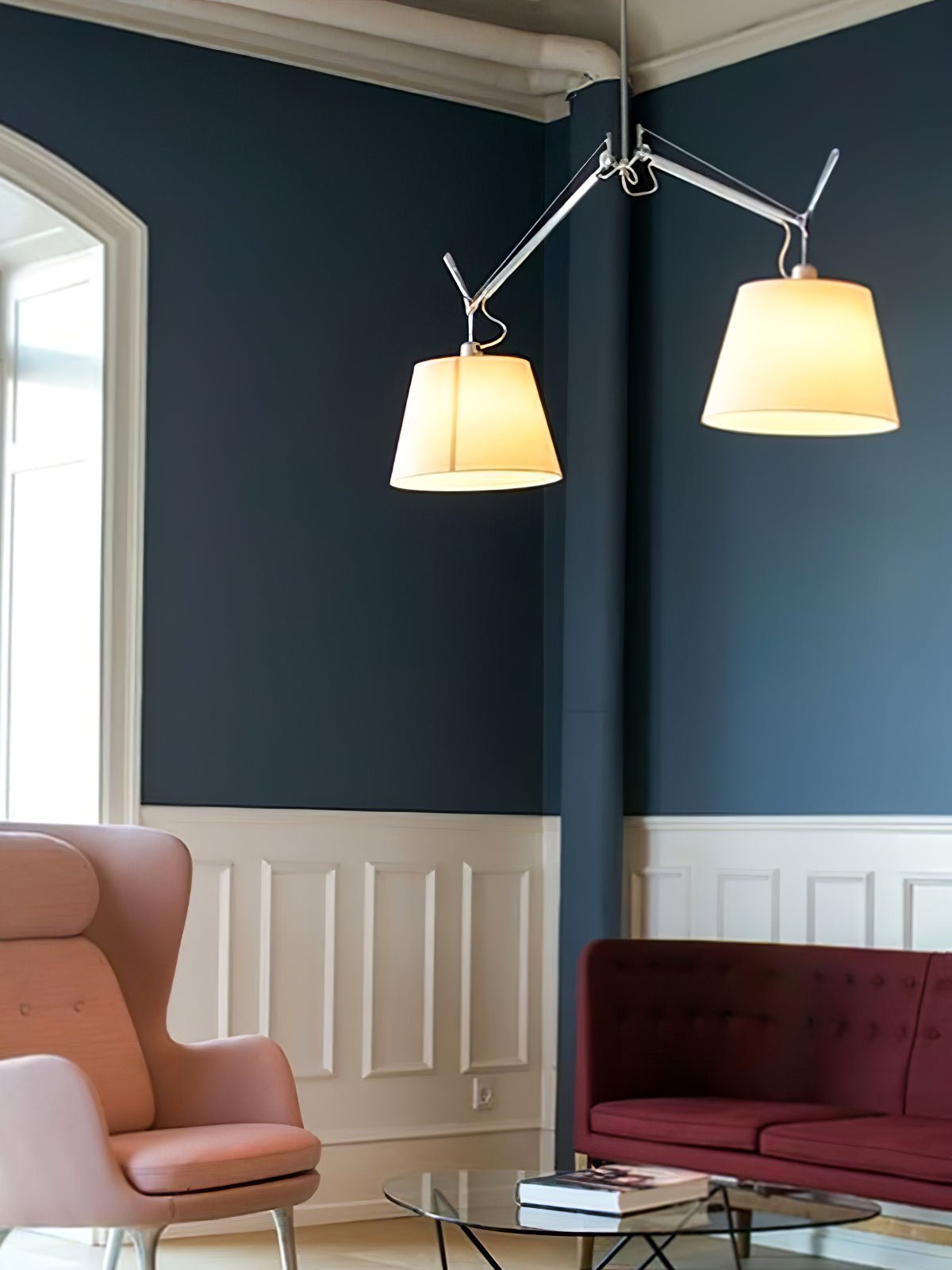 Evmirion Premium Élégance Abat-Jour Tissu Pendentif Lampe - Neutralighting