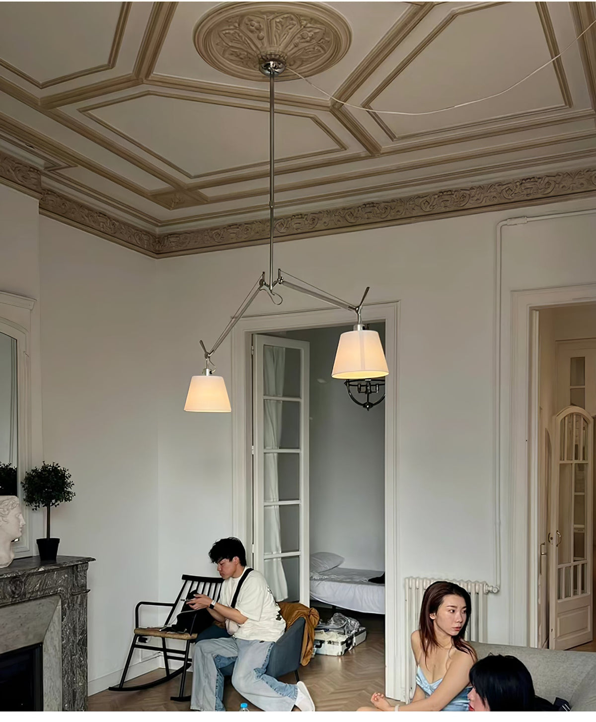 Evmirion Premium Élégance Abat-Jour Tissu Pendentif Lampe - Neutralighting
