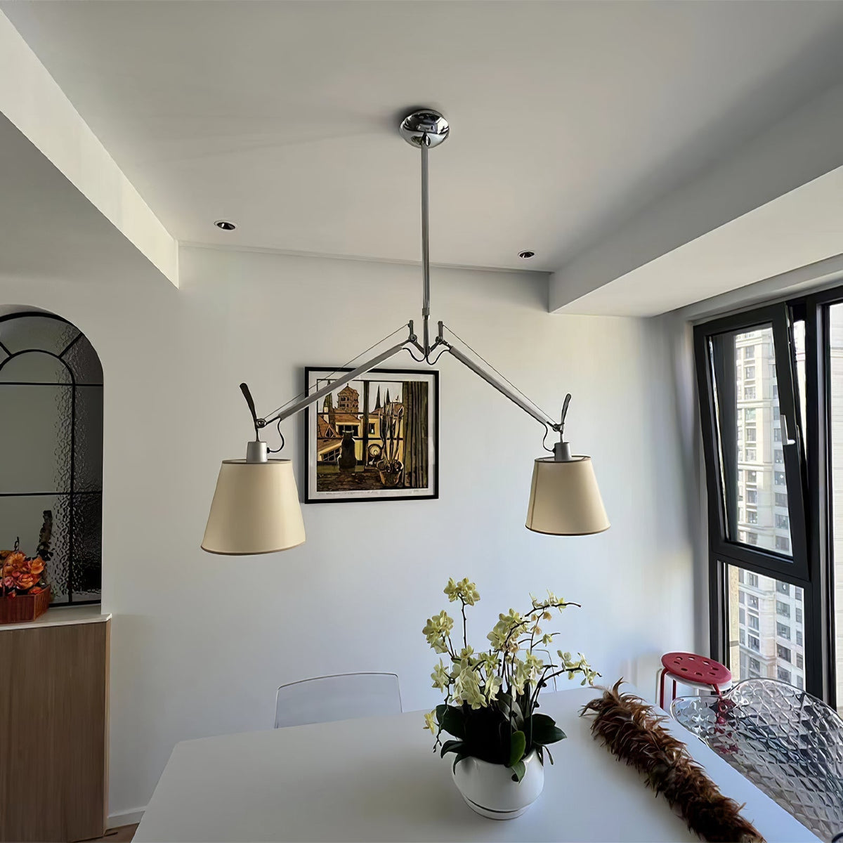 Evmirion Premium Élégance Abat-Jour Tissu Pendentif Lampe - Neutralighting