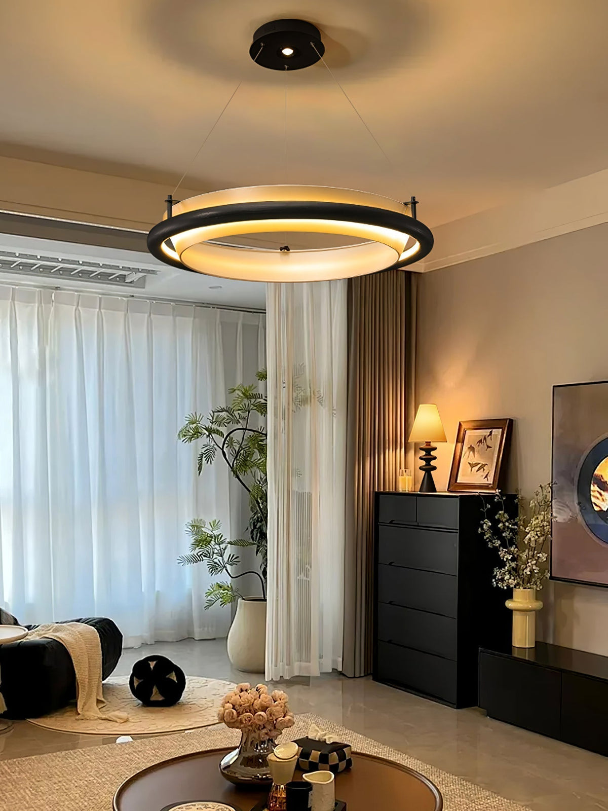 Olvelila Lampe Pendante Circulaire Élégante - Neutralighting