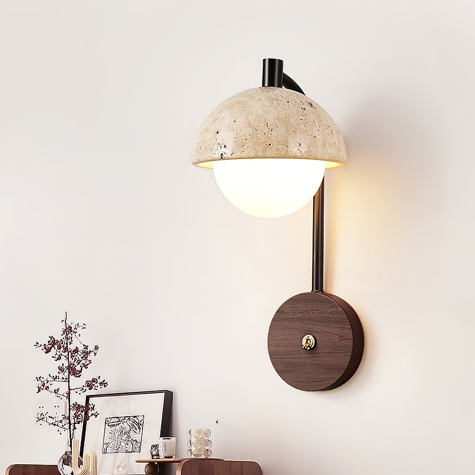 Arlo Applique Murale en Travertin - Neutralighting