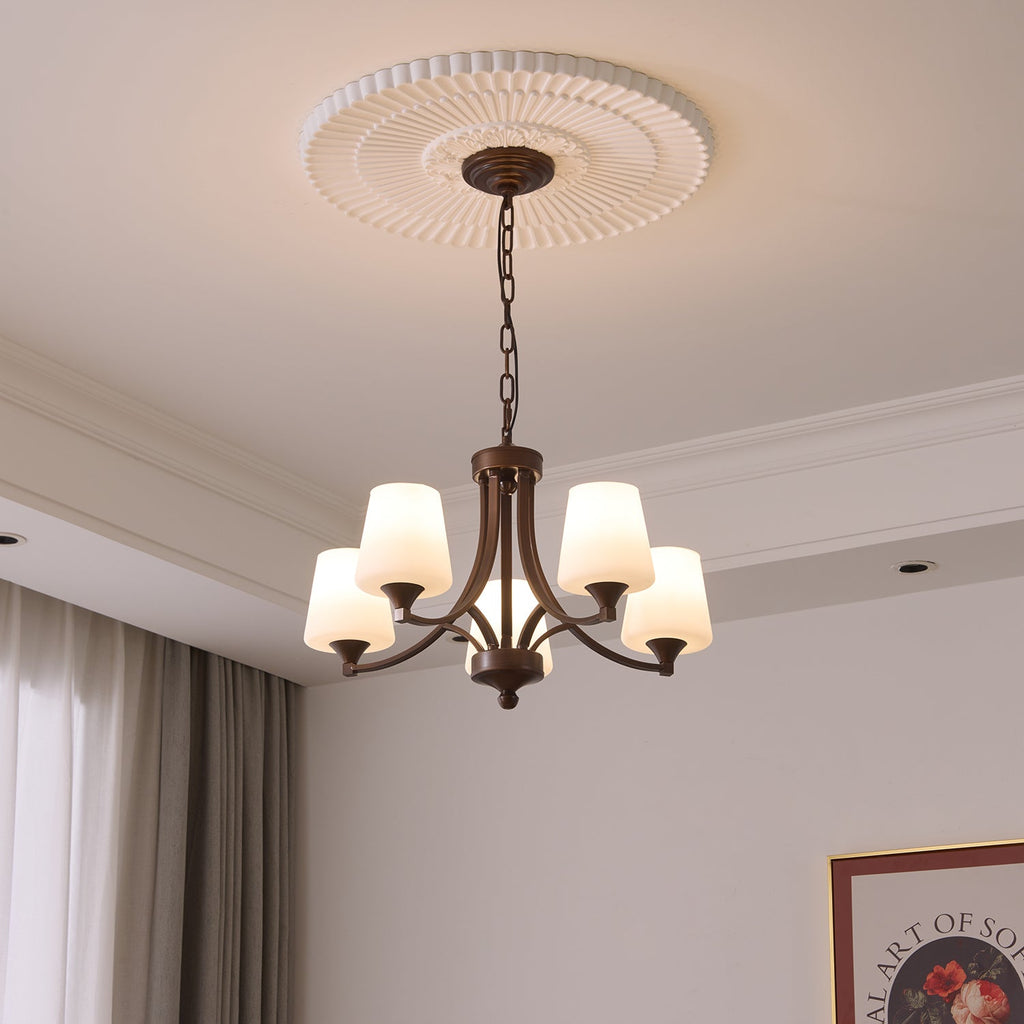 Ardena Chandelier Verre Classique Vintage Élégance - Neutralighting