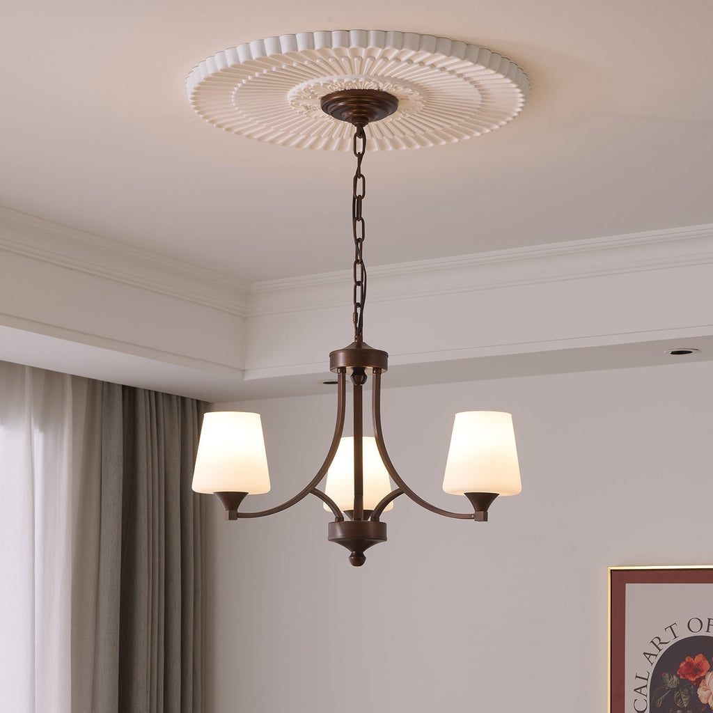 Ardena Chandelier Verre Classique Vintage Élégance - Neutralighting