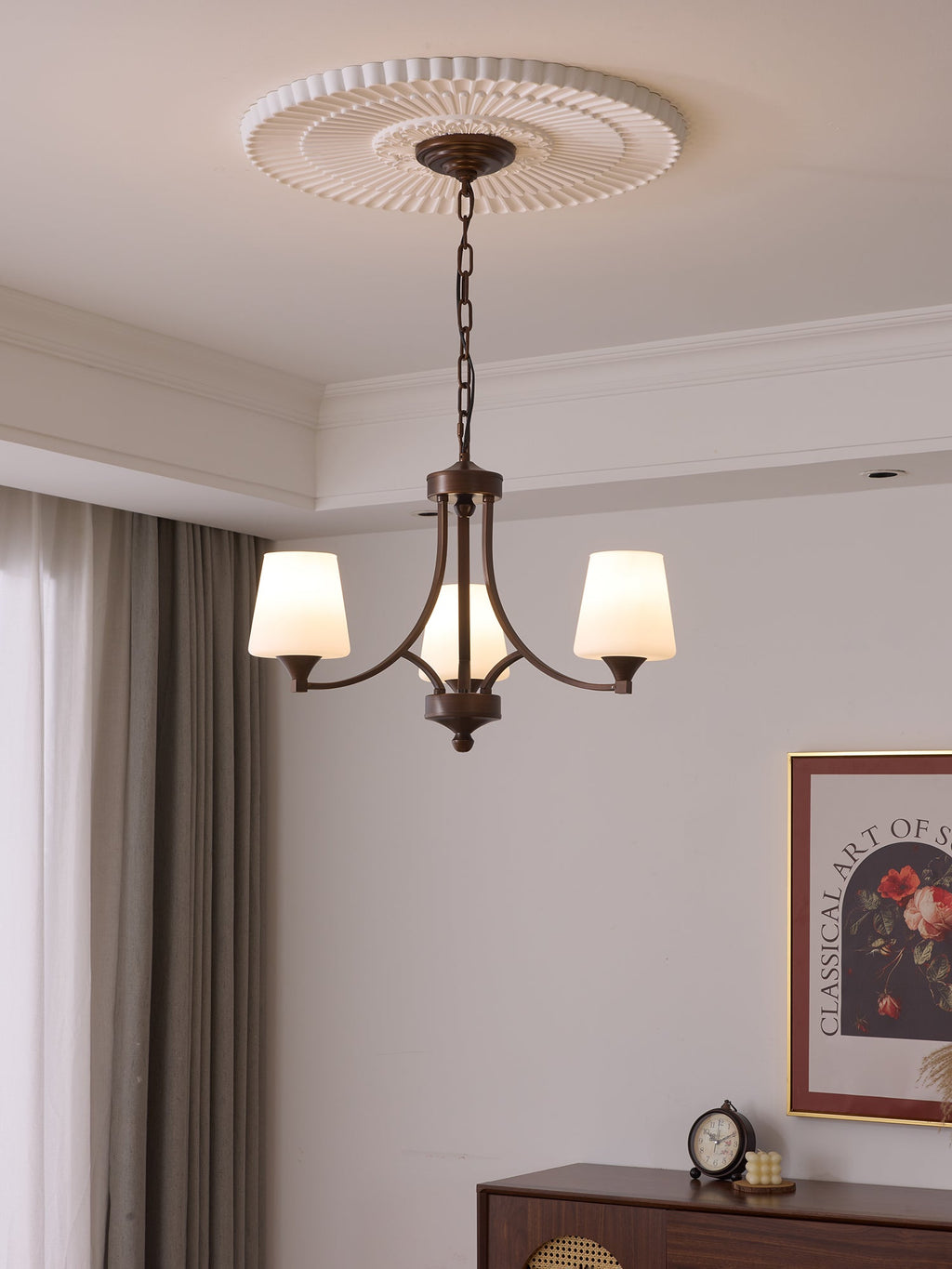 Ardena Chandelier Verre Classique Vintage Élégance - Neutralighting
