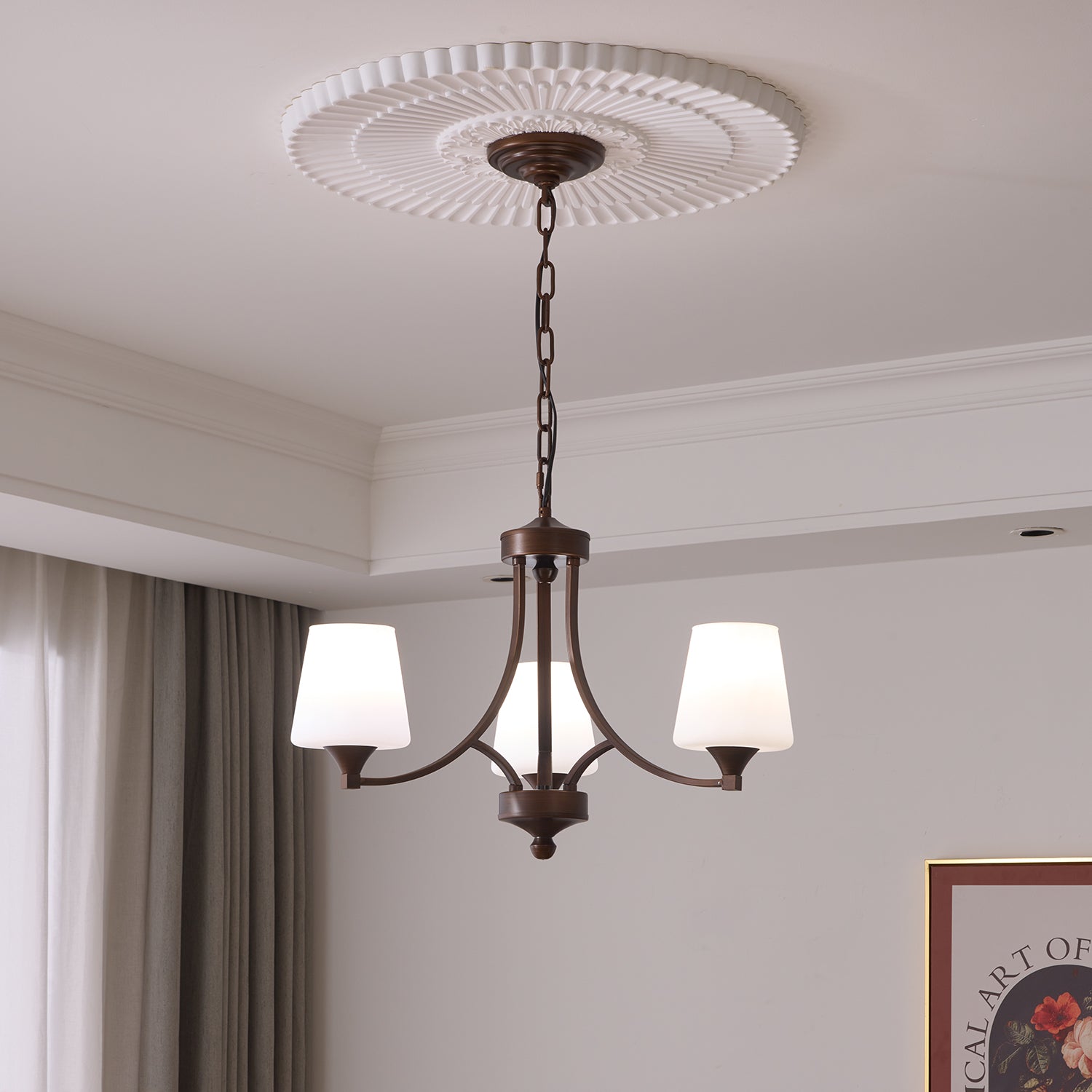 Ardena Chandelier Verre Classique Vintage Élégance - Neutralighting
