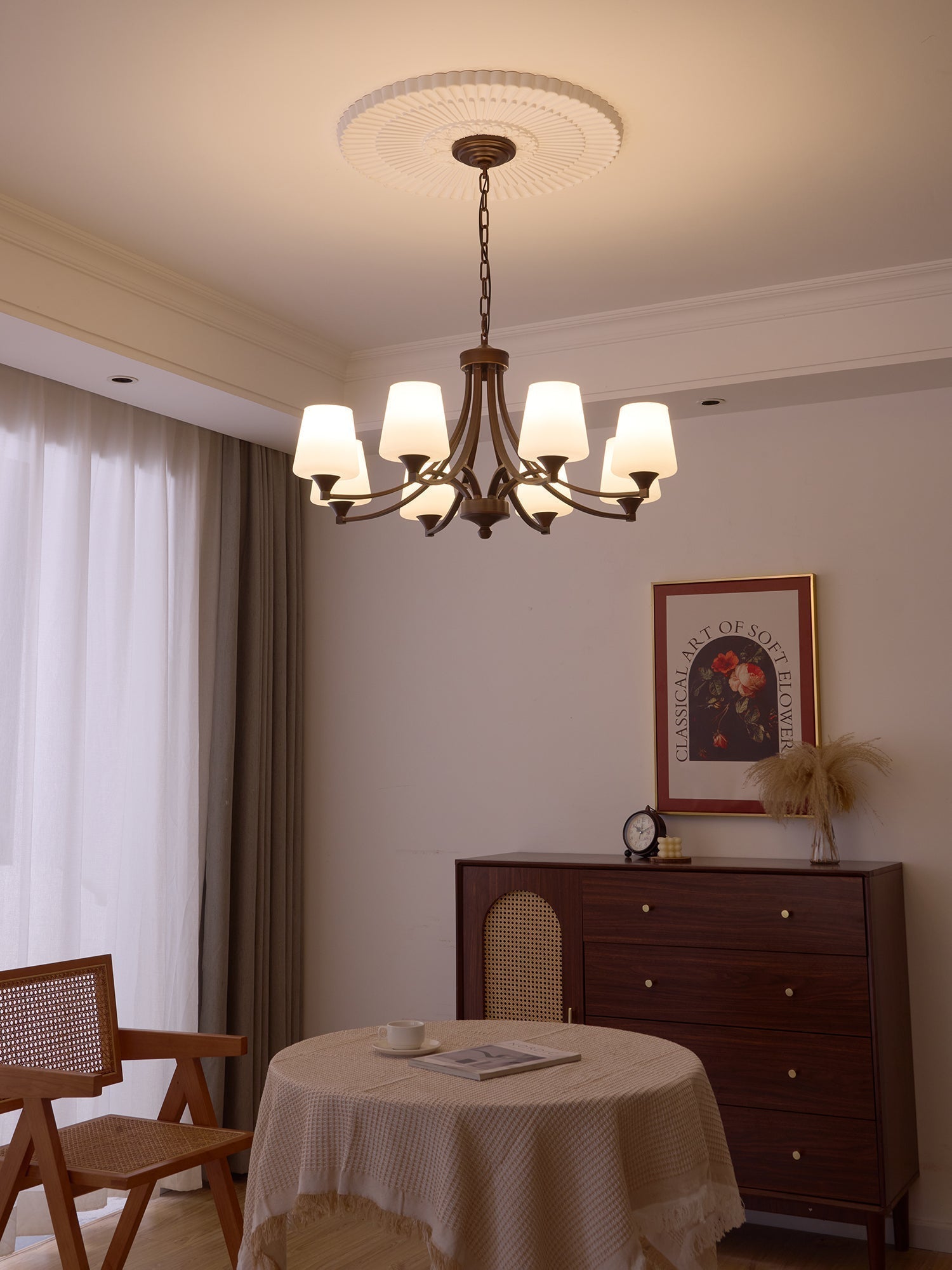 Ardena Chandelier Verre Classique Vintage Élégance - Neutralighting