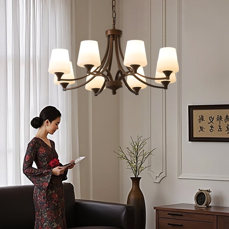 Ardena Chandelier Verre Classique Vintage Élégance - Neutralighting