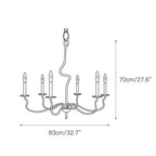 Rauduvyo Chandelier Métal Industriel Minimaliste Moderne - Neutralighting