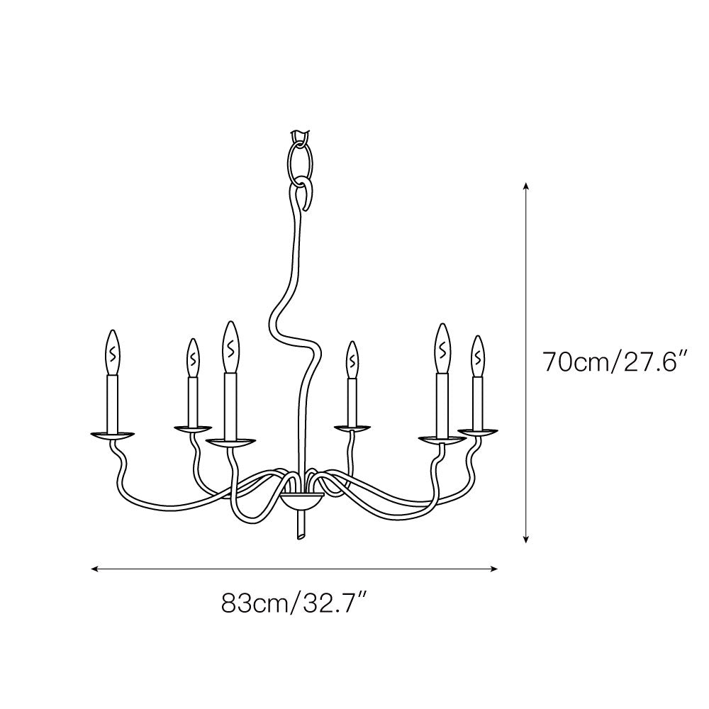 Rauduvyo Chandelier Métal Industriel Minimaliste Moderne - Neutralighting