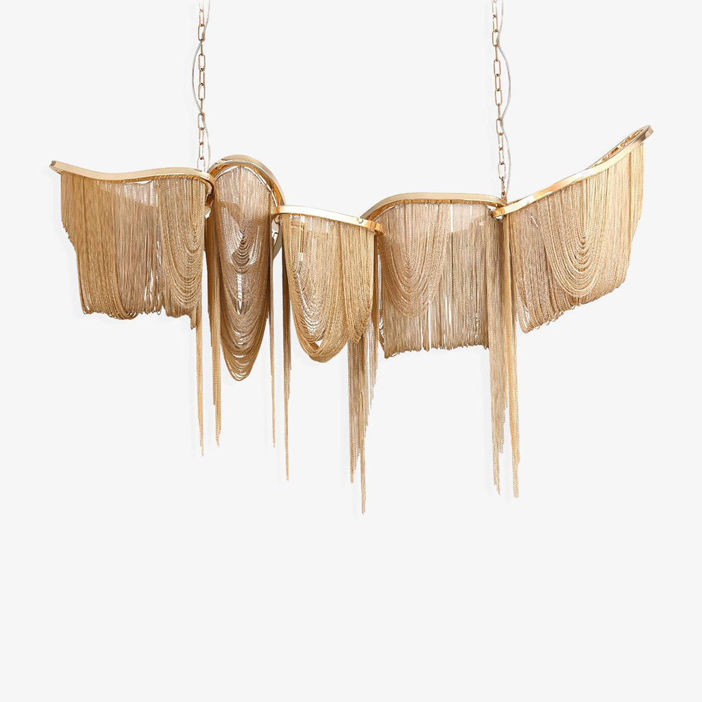 Solara Chandelier Franges Dorées - Neutralighting
