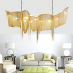 Solara Chandelier Franges Dorées - Neutralighting