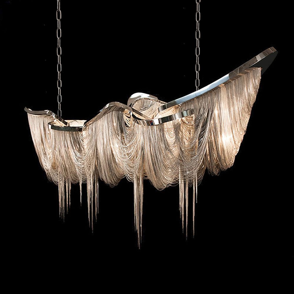 Solara Chandelier Franges Dorées - Neutralighting