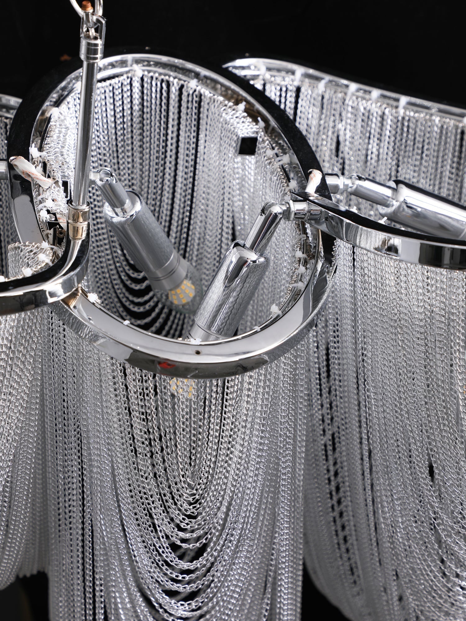 Solara Chandelier Franges Dorées - Neutralighting