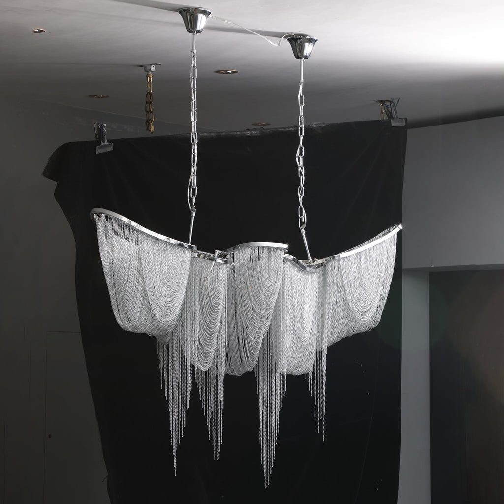 Solara Chandelier Franges Dorées - Neutralighting
