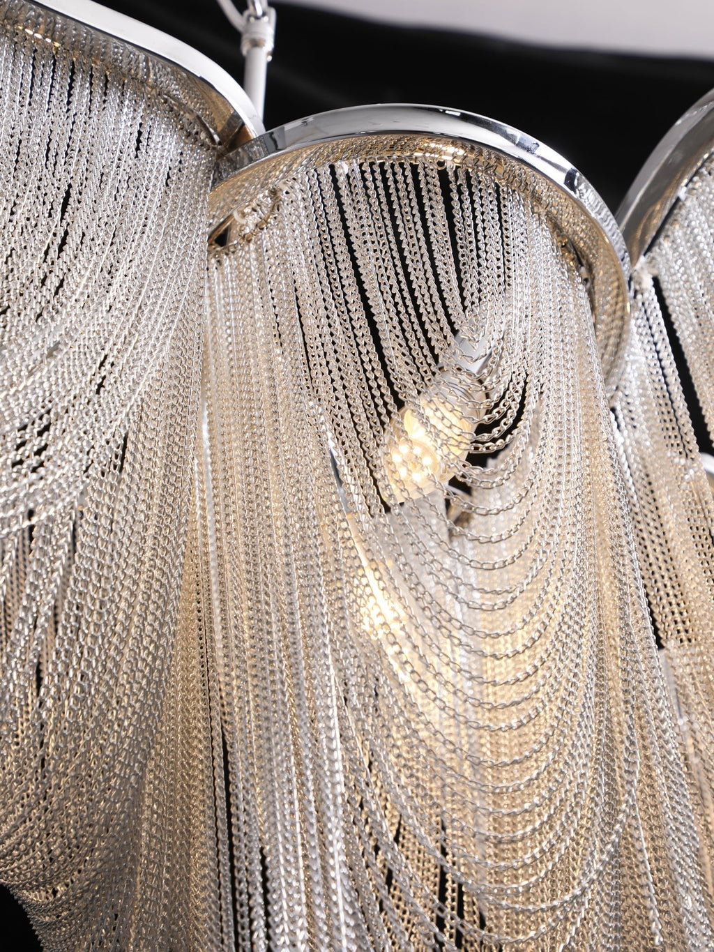 Solara Chandelier Franges Dorées - Neutralighting