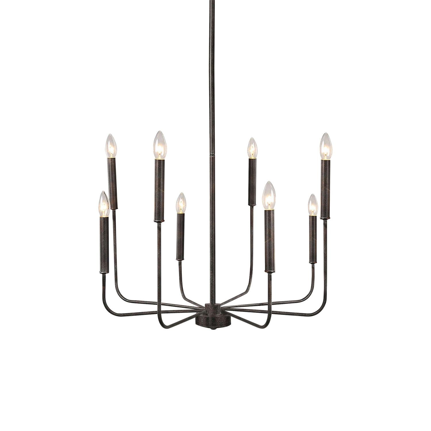 Ulfuvys Chandelier Métal Industriel Moderne En Bougies - Neutralighting