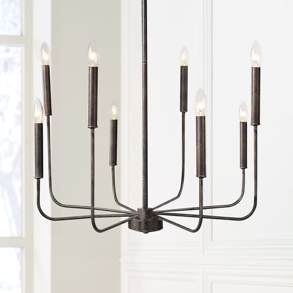 Ulfuvys Chandelier Métal Industriel Moderne En Bougies - Neutralighting