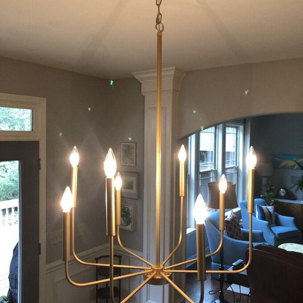 Ulfuvys Chandelier Métal Industriel Moderne En Bougies - Neutralighting