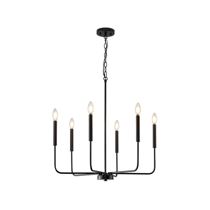 Ulfuvys Chandelier Métal Industriel Moderne En Bougies - Neutralighting