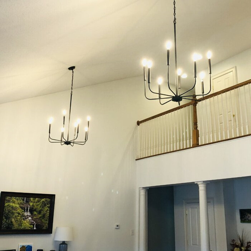 Ulfuvys Chandelier Métal Industriel Moderne En Bougies - Neutralighting
