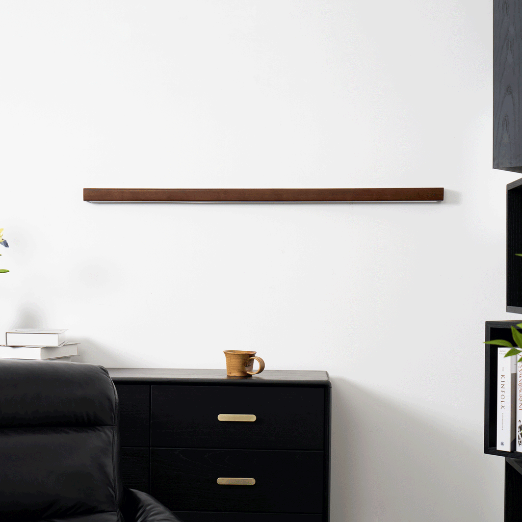 Lustra Applique Murale Linéaire Bois et LED Design Minimaliste - Neutralighting