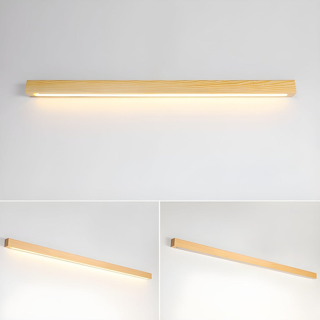 Lustra Applique Murale Linéaire Bois et LED Design Minimaliste - Neutralighting