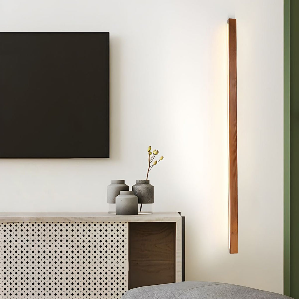 Lustra Applique Murale Linéaire Bois et LED Design Minimaliste - Neutralighting