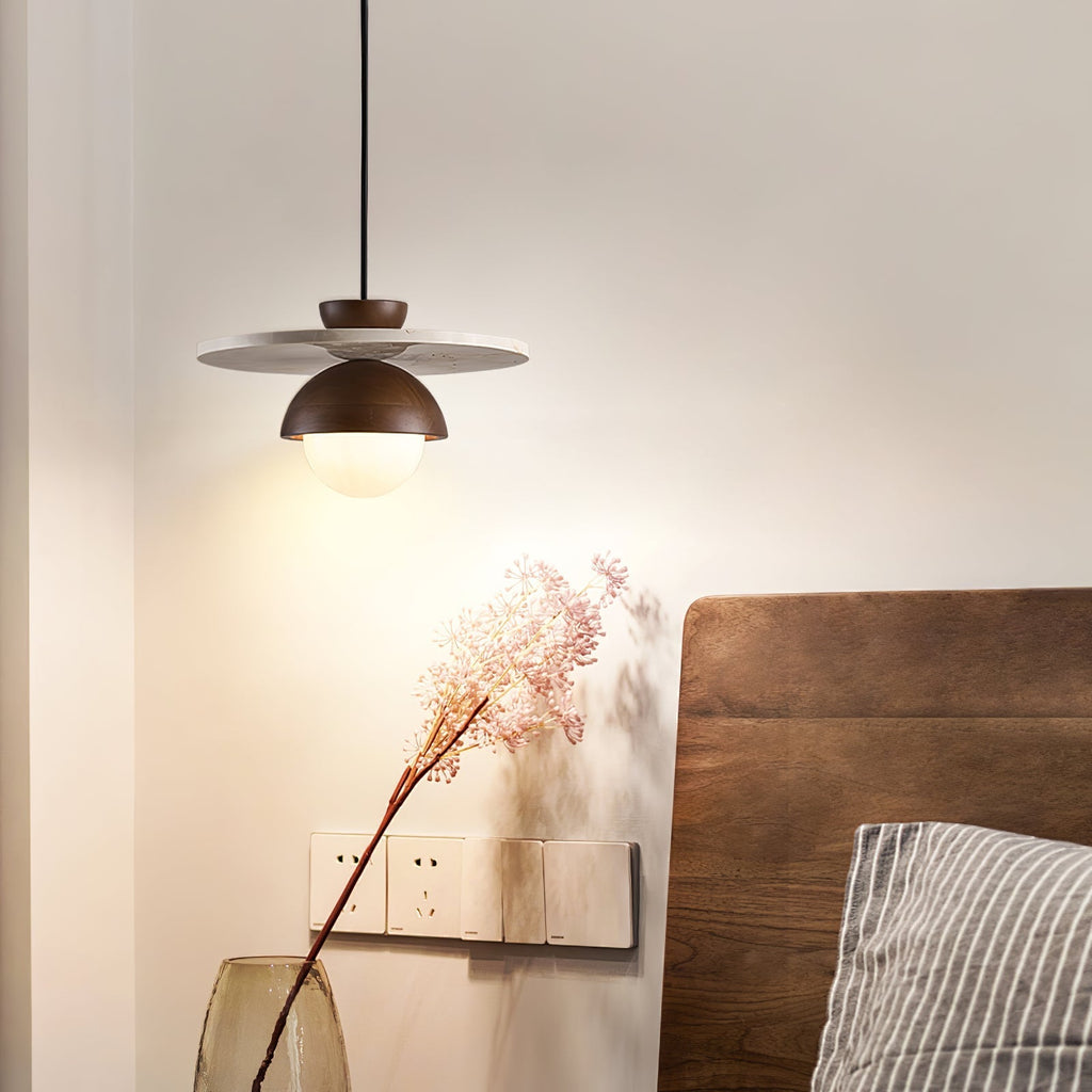 Vera Travertin Verre Pendentif Lumière Design - Neutralighting