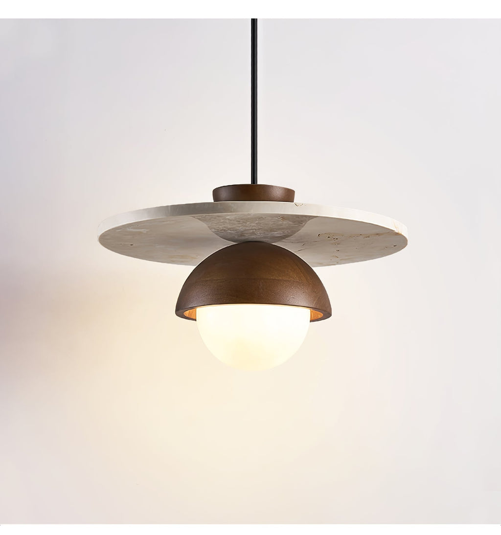 Vera Travertin Verre Pendentif Lumière Design - Neutralighting