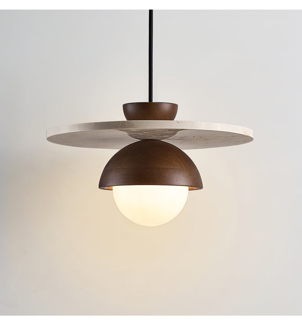 Vera Travertin Verre Pendentif Lumière Design - Neutralighting