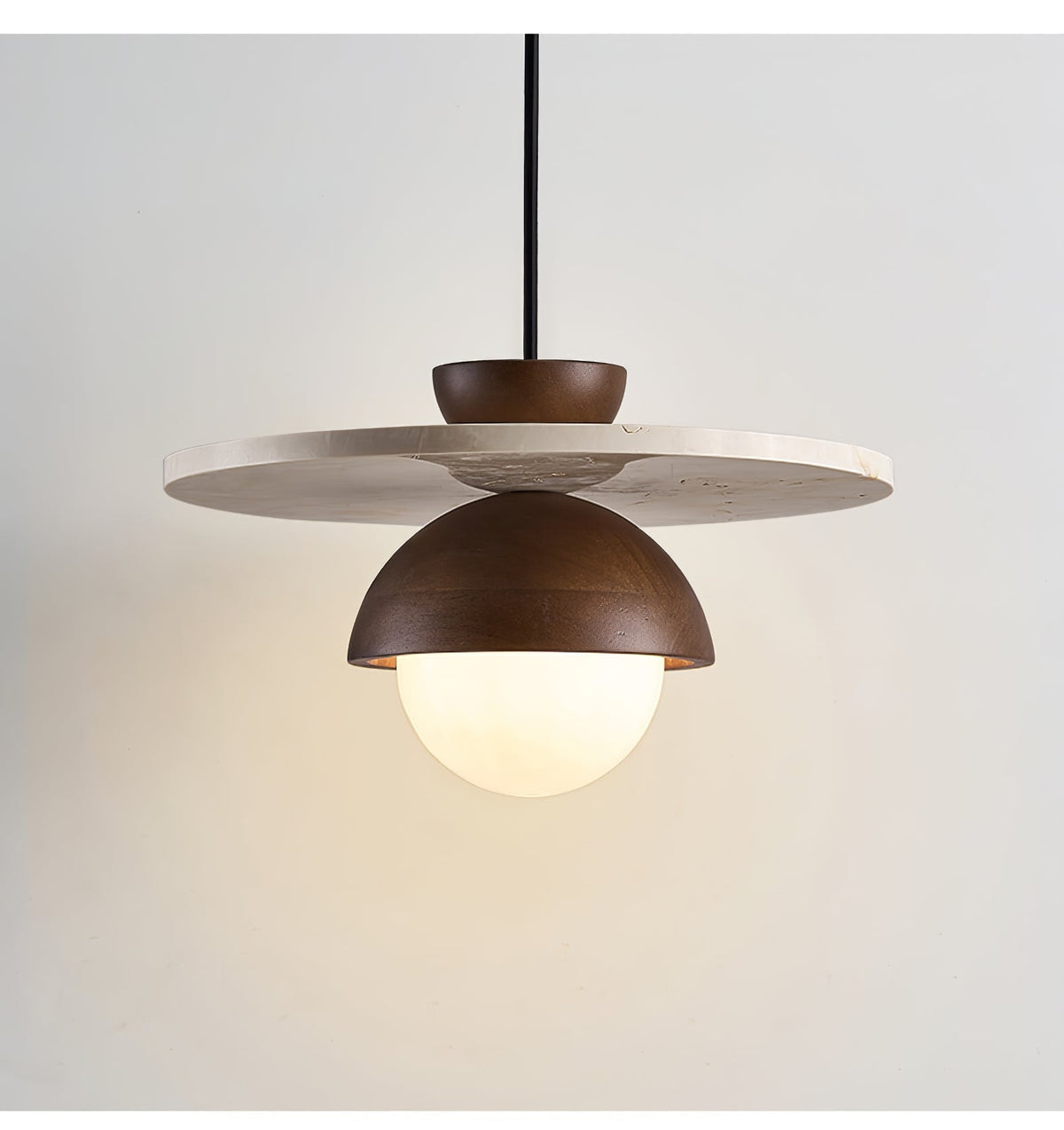 Vera Travertin Verre Pendentif Lumière Design - Neutralighting