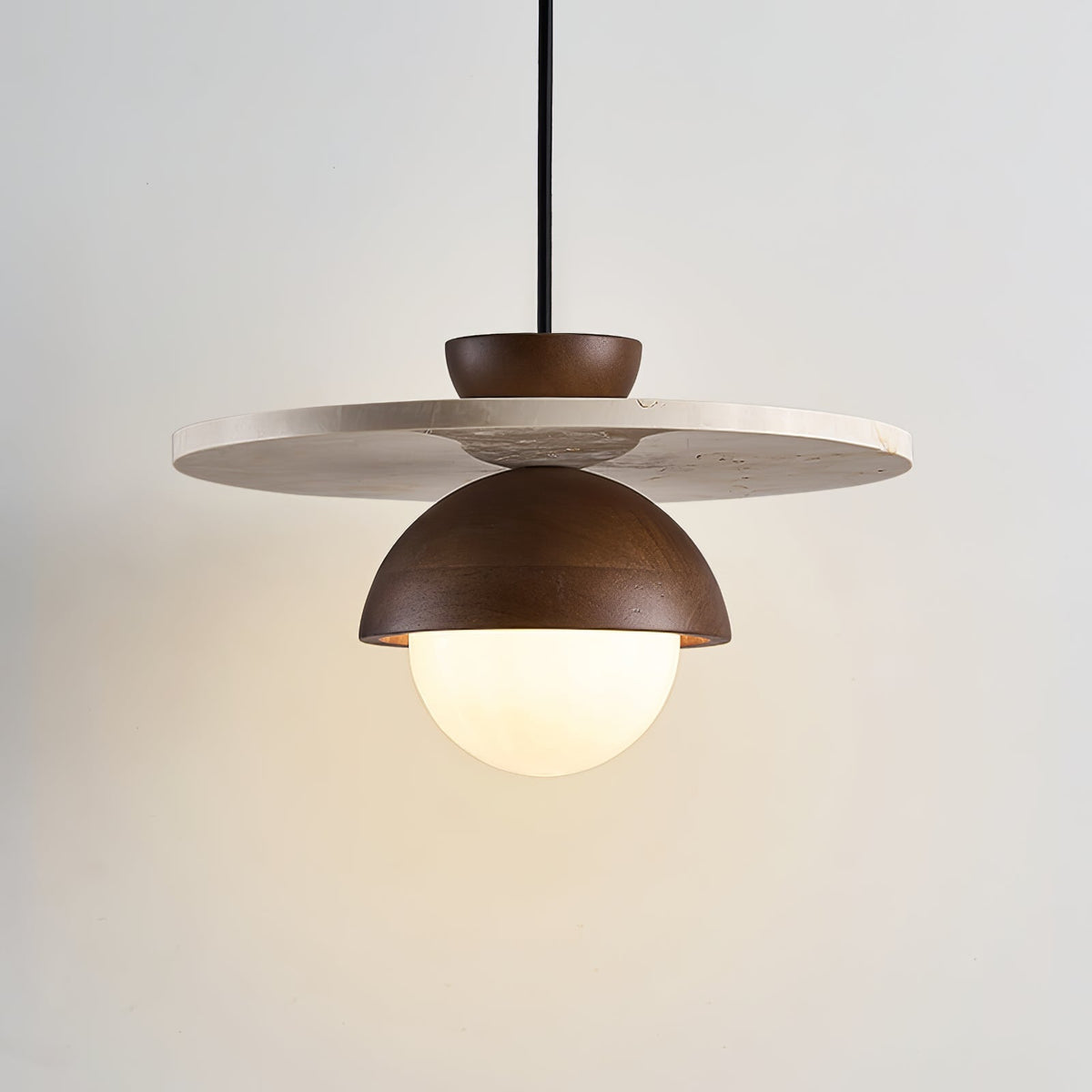 Vera Travertin Verre Pendentif Lumière Design - Neutralighting