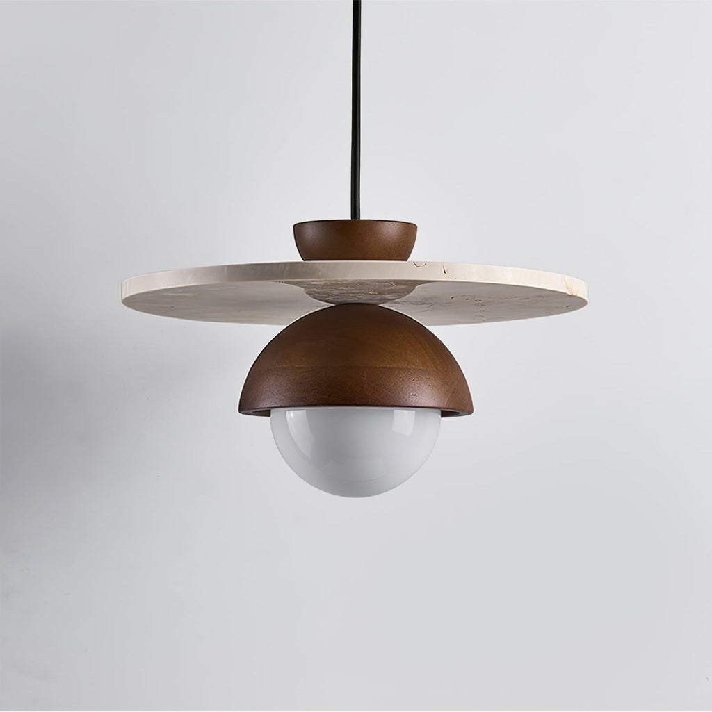 Vera Travertin Verre Pendentif Lumière Design - Neutralighting
