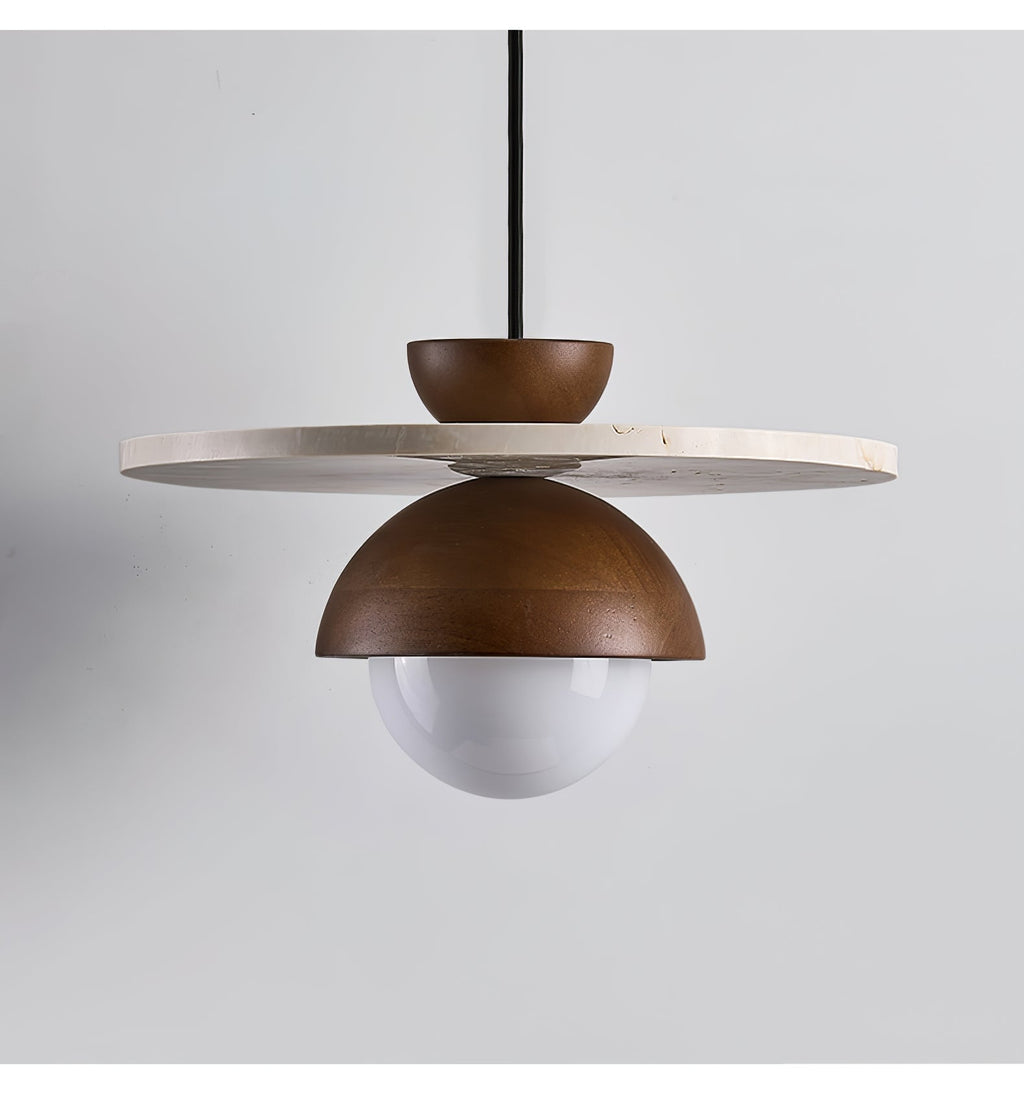 Vera Travertin Verre Pendentif Lumière Design - Neutralighting