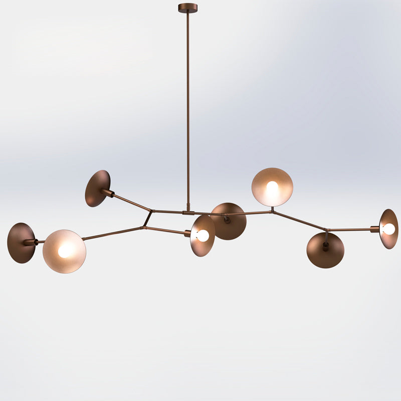 Tinduvyo Chandelier Métal Verre Minimaliste Moderne - Neutralighting