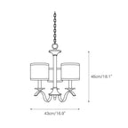 Vatnuvys Chandelier Métal Laiton Tissu Traditionnel Premium - Neutralighting