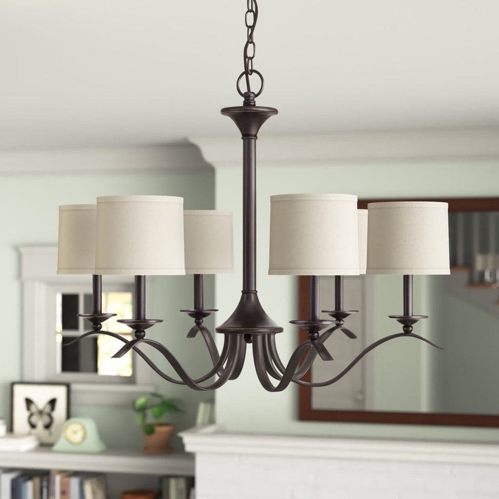 Vatnuvys Chandelier Métal Laiton Tissu Traditionnel Premium - Neutralighting