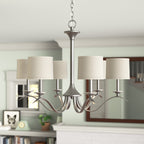 Vatnuvys Chandelier Métal Laiton Tissu Traditionnel Premium - Neutralighting