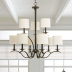 Vatnuvys Chandelier Métal Laiton Tissu Traditionnel Premium - Neutralighting