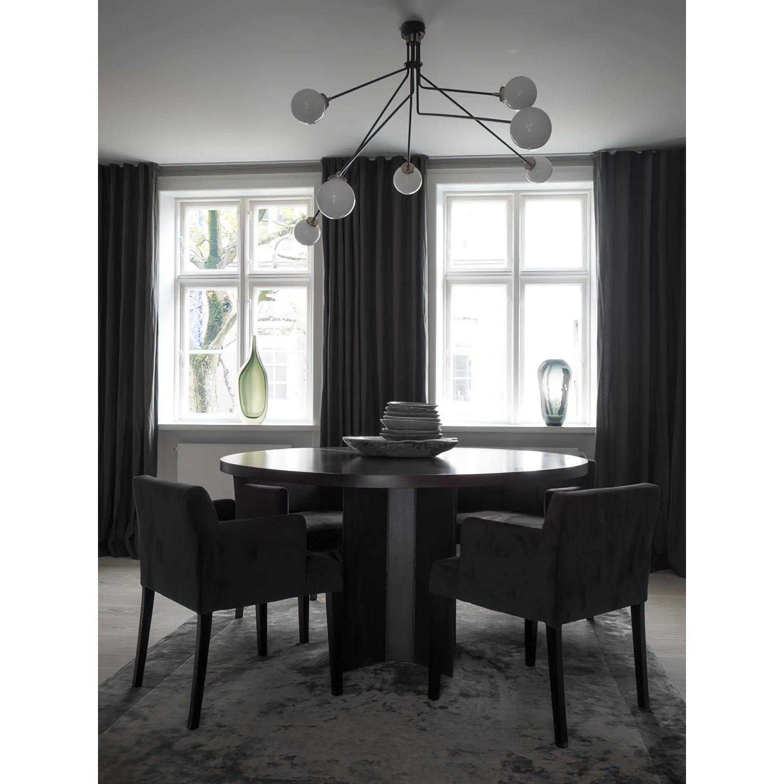 Vatnuvyo Moderne Minimaliste Laiton Métal Verre Plafonnier - Neutralighting