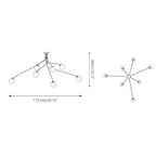 Vatnuvyo Moderne Minimaliste Laiton Métal Verre Plafonnier - Neutralighting