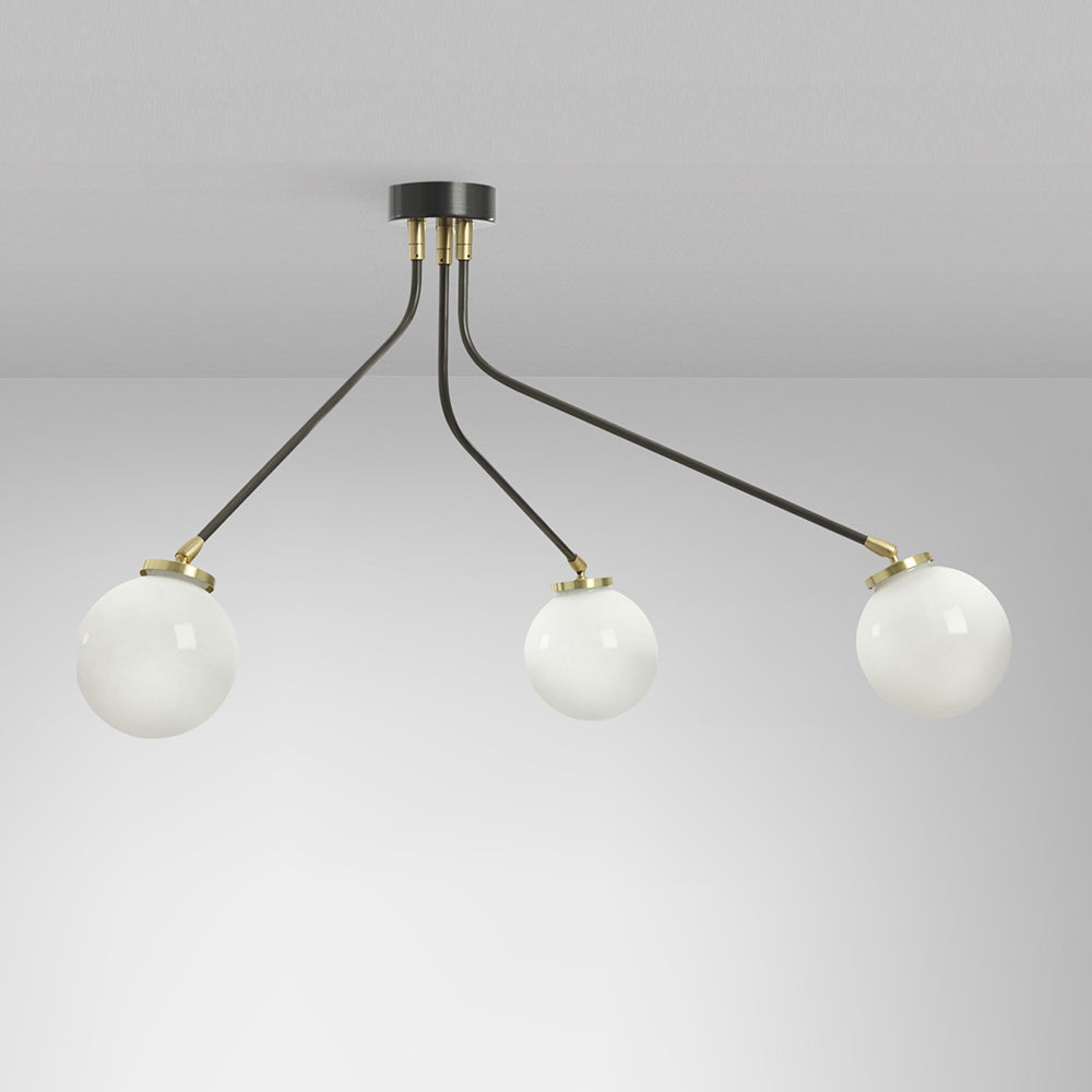 Vatnuvyo Moderne Minimaliste Laiton Métal Verre Plafonnier - Neutralighting