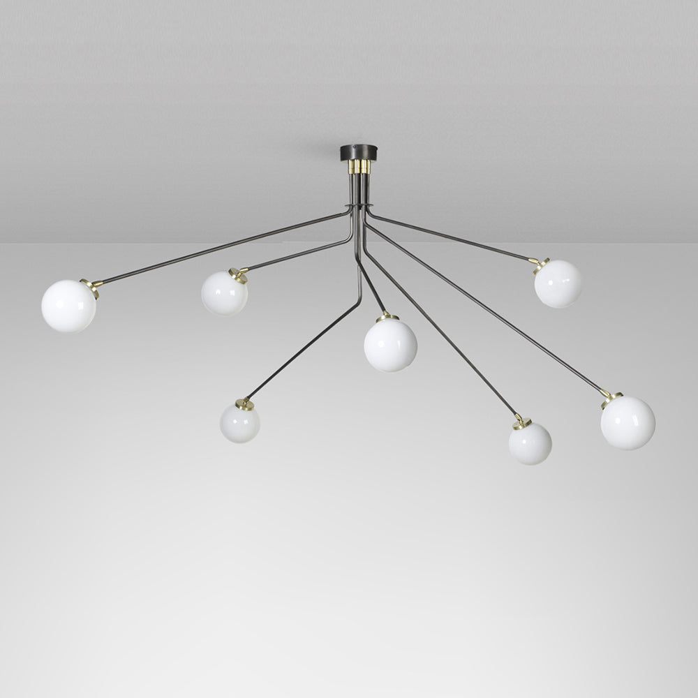 Vatnuvyo Moderne Minimaliste Laiton Métal Verre Plafonnier - Neutralighting