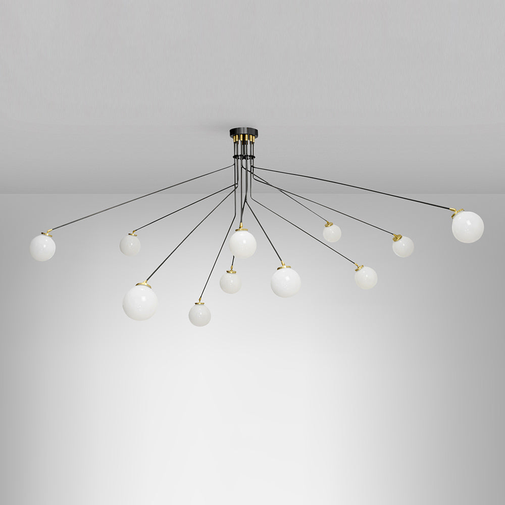 Vatnuvyo Moderne Minimaliste Laiton Métal Verre Plafonnier - Neutralighting