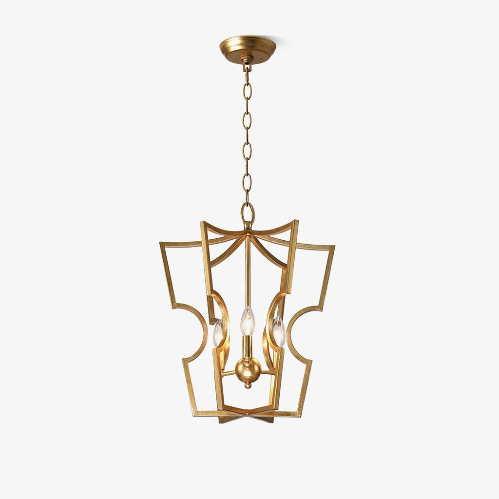 Lustra Chandelier Cadre Lanternes Doré - Neutralighting