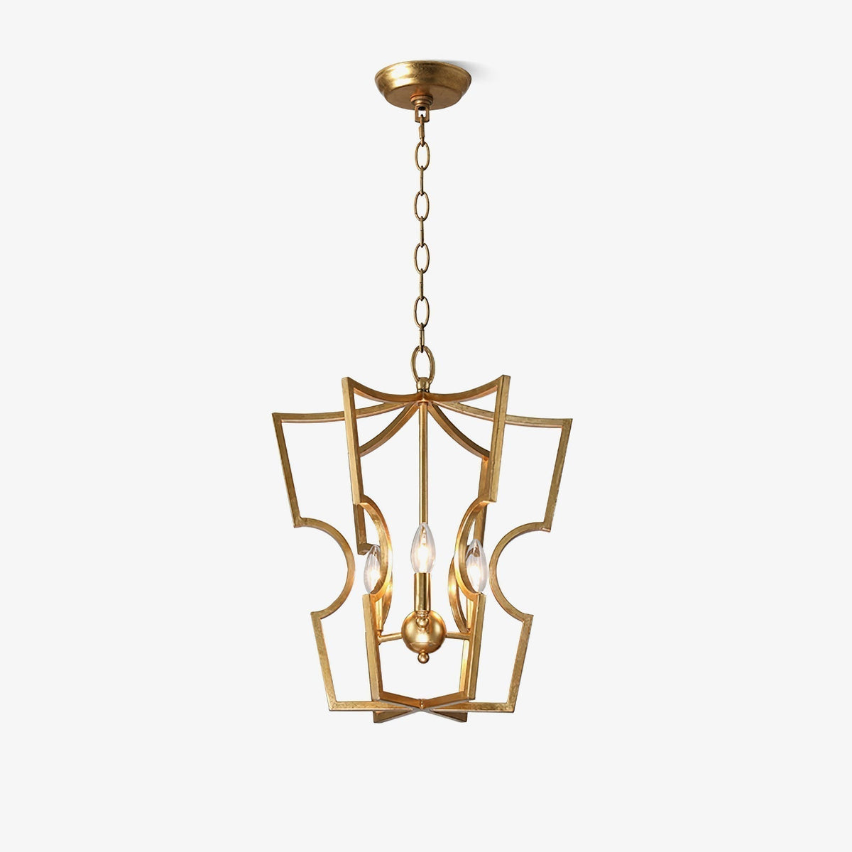 Lustra Chandelier Cadre Lanternes Doré - Neutralighting